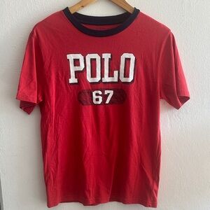 Polo by Ralph Lauren Red Graphic Tee size 14-16